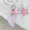 Cute Kawaii Japanese Style Keychain Bag Decoration with Angel Wing Bowknot Charm for Girls Fashion Accessory