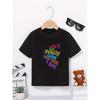 European Size Childrens Round Neck Short Sleeved T Shirt with Unique English Print  AIN'T NO FAMILY LIKE THE ONE I GOT