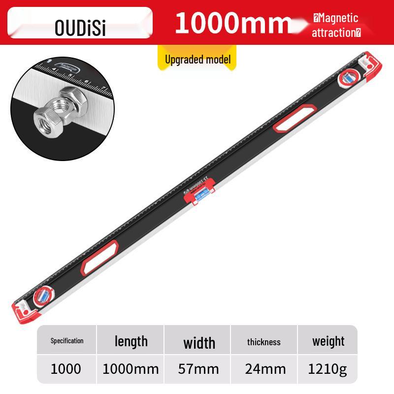 60 High-Precision Strong Magnetic One-Meter Level for Bricklayers