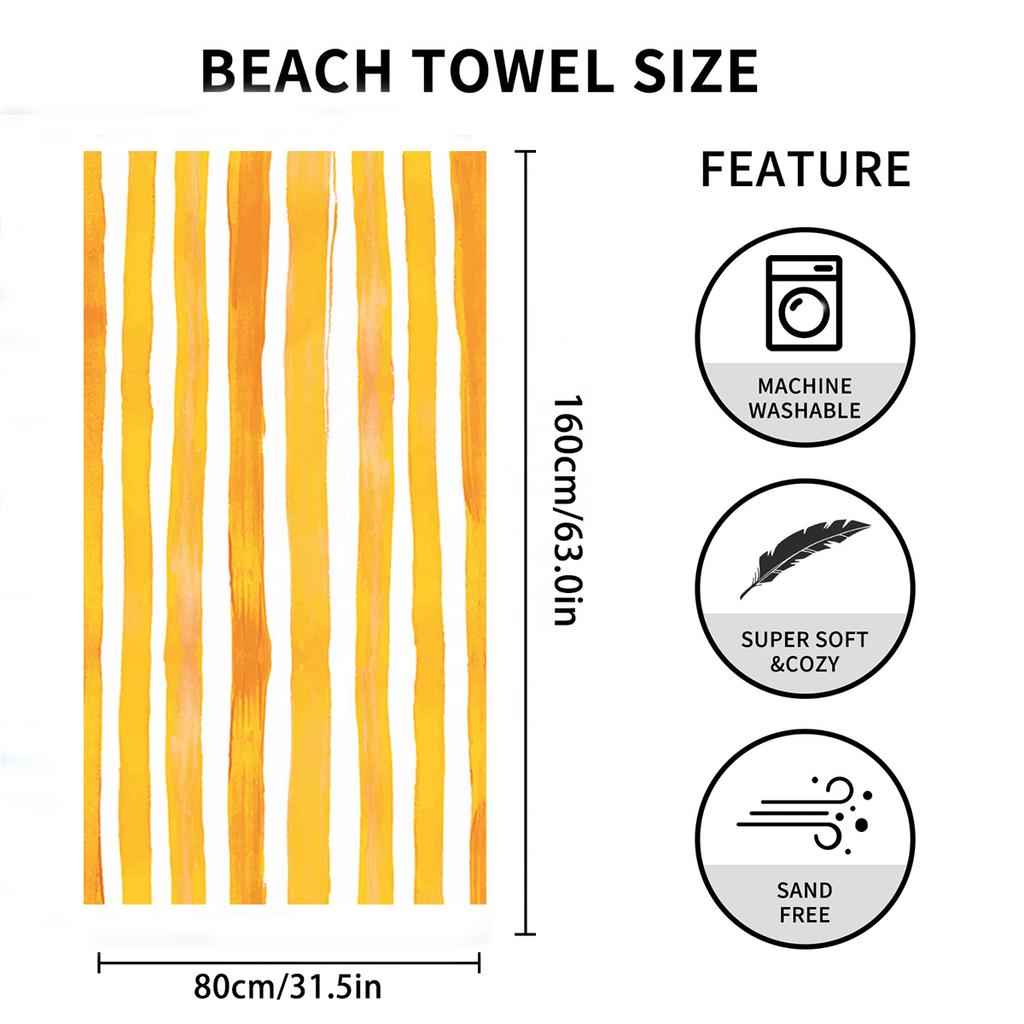 Outdoor Swimming Pool Red Striped Printed Oversized Beach Towels Quick Dry Microfiber Suede Beach Towel With Logo