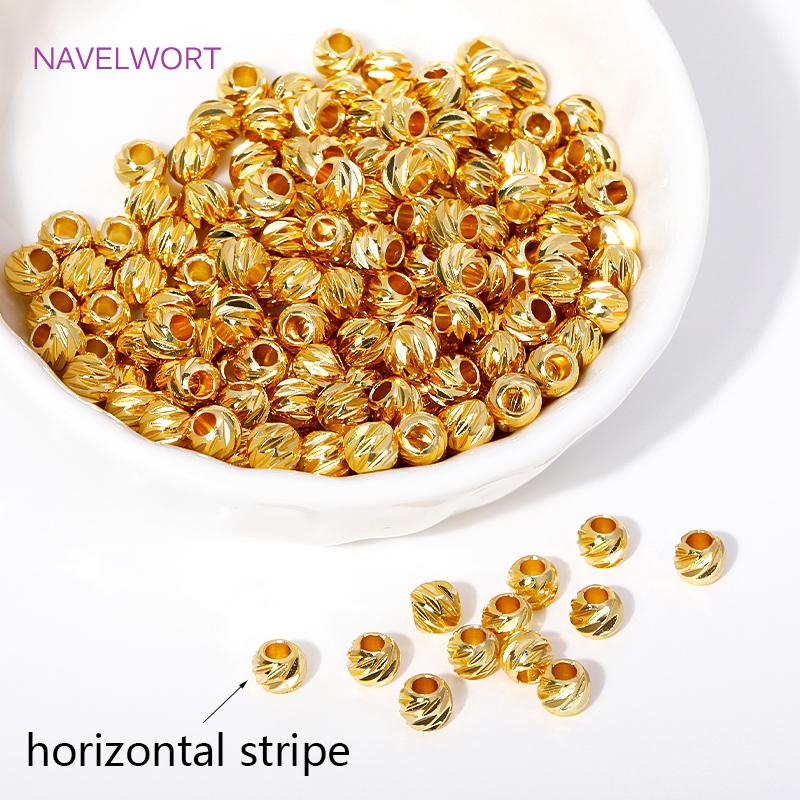

Brass 2.5/3/4/5/6mm Round Stripe Spacer Beads,Beads For Needlework,Separators For Beads,Supplies For Jewelry,DIY Accessories 2.5mm - 50 pieces