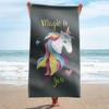Microfiber Unicorn Beach Towel Cute Animal Bath Towel Absorbent Towels for Pool Swim Bathroom Sport Girl Quick Dry Beach Blanket
