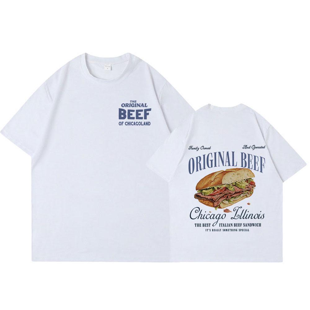 

Футболки Ресторан Сэндвич Медведь Телешоу Оригинальная Говядина из Чикаго Футболка Мужская Женская Хлопковая Футболка с Коротким Рукавом XL