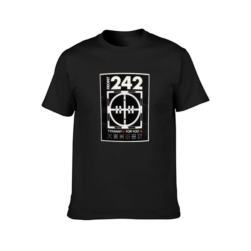 Dès Front 242 Pour T-Shirt Custom Shirt Korean Fashion Graphic T Shirts Street Wear Vintage T Shirt Men