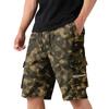 Men's Camouflage Cargo Shorts with Drawstring, Casual Workout Shorts for Summer, Multi-Pocket Elastic Waist Shorts