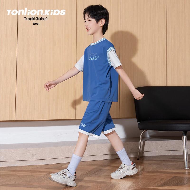 Tangshi Boys  Summer T-Shirt  Shorts Set 160