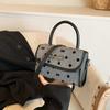 Bow bag women's 2025 summer shoulder messenger bag high-end portable square bag
