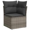 Ensemble de canapé de jardin vidaXL 10 pièces avec coussins gris poly rattan acacia 3363073