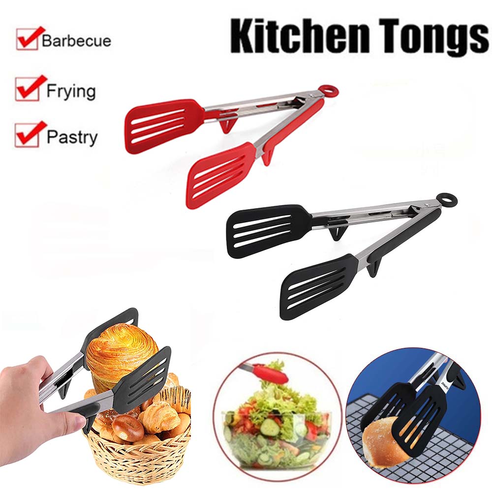Restaurant Kitchen Accessories Noodle Buffet Bread Clip Food Folder Kitchen Tongs BBQ Grill Tongs