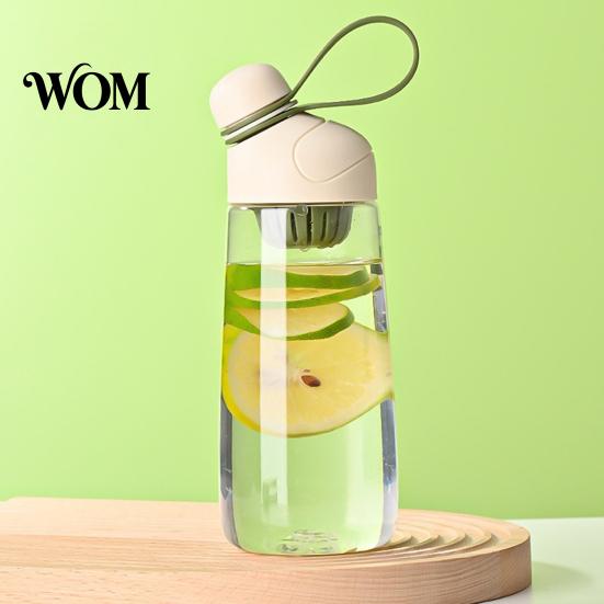 Wide Mouth Hydration Flask Tritan Plastic Water Bottle, with Leak Proof Lid, 600ml Capacity, Fast Commuter Bottle Drinking Spout Sports for