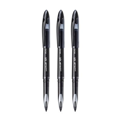 Uni-Ball Air UBA188M 0.5mm Black Ink Roller Ball Pens Pack of 3 for Office, School & Home Use