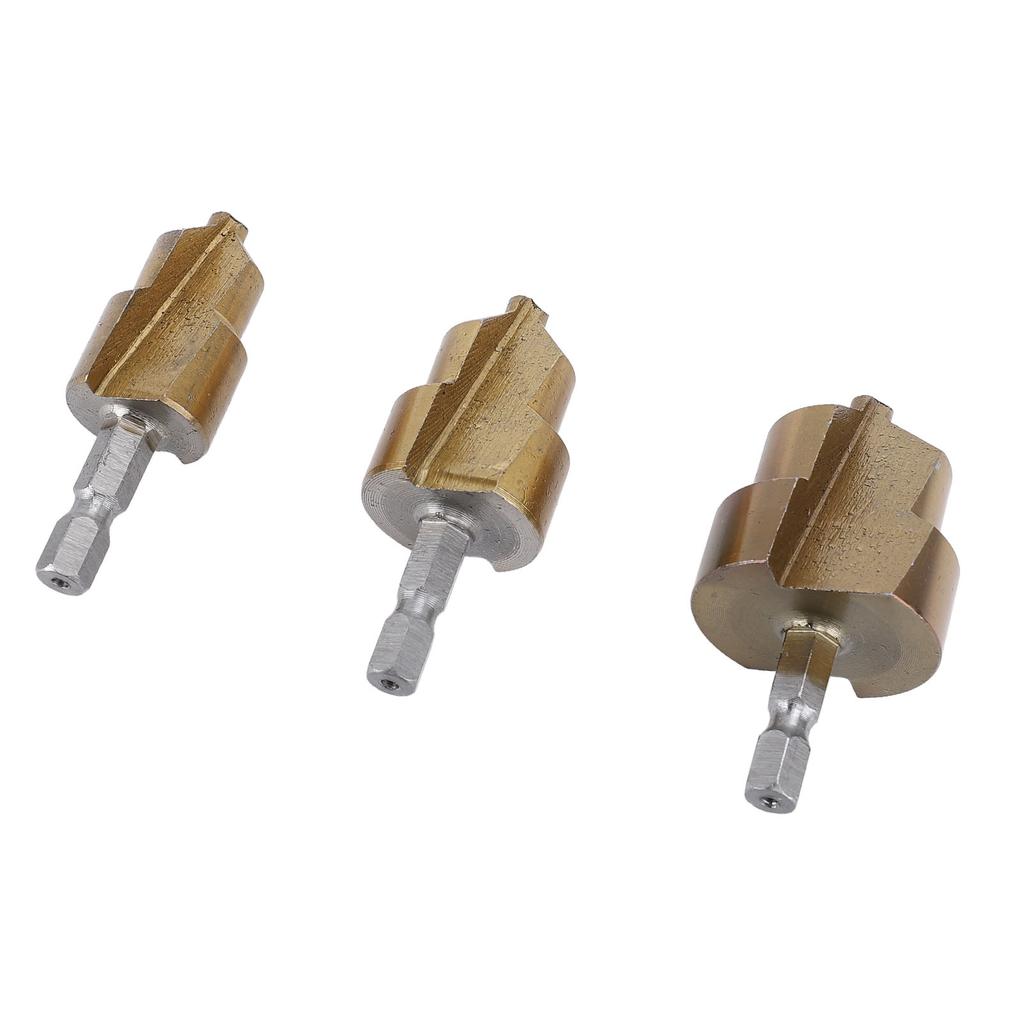 3 Pcs Expansion Repair Drill Bit for PPR Water Pipe Tube Hex Shank Lifting Stepped Drill Reamer