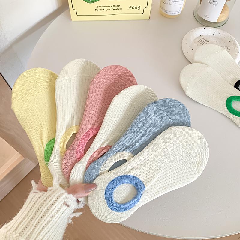 Women's Ice Silk Low Cut No-Show Striped Mesh Lace Boat Socks - Super Thin & Non-Slip