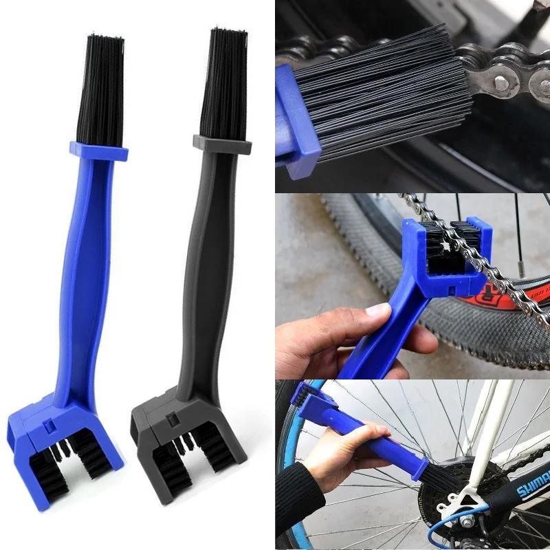 1 peça Nova Escova de Limpeza de Corrente para Ciclismo Motocicleta Bicicleta Escova para Engrenagens Sujas Escova para Bicicleta Moto Ferramenta Esfoliante para Corrente ao Ar Livre