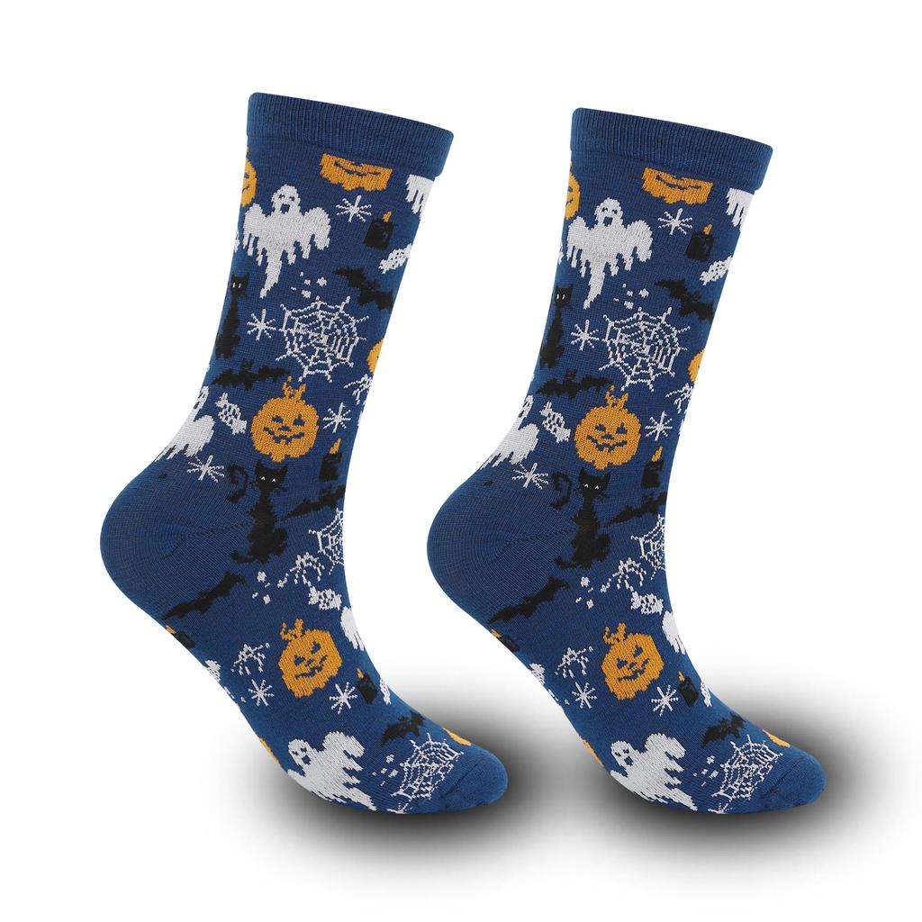 Halloween Casual Women Socks Creative Cosplay Hip Hop Novelty Harajuku Bone Spider Web Male Skateboard Couple Long Socks