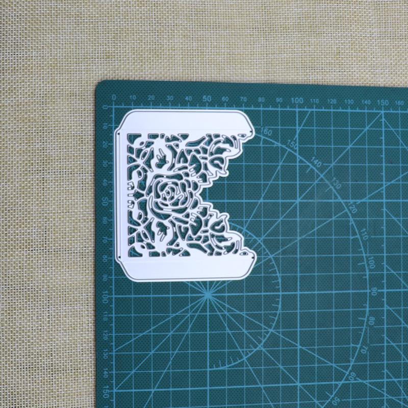 

Рамка для розового цветка Металлические трафареты для резки трафареты для скрапбукинга Фотоальбом Декор Тиснение своими руками серебряный