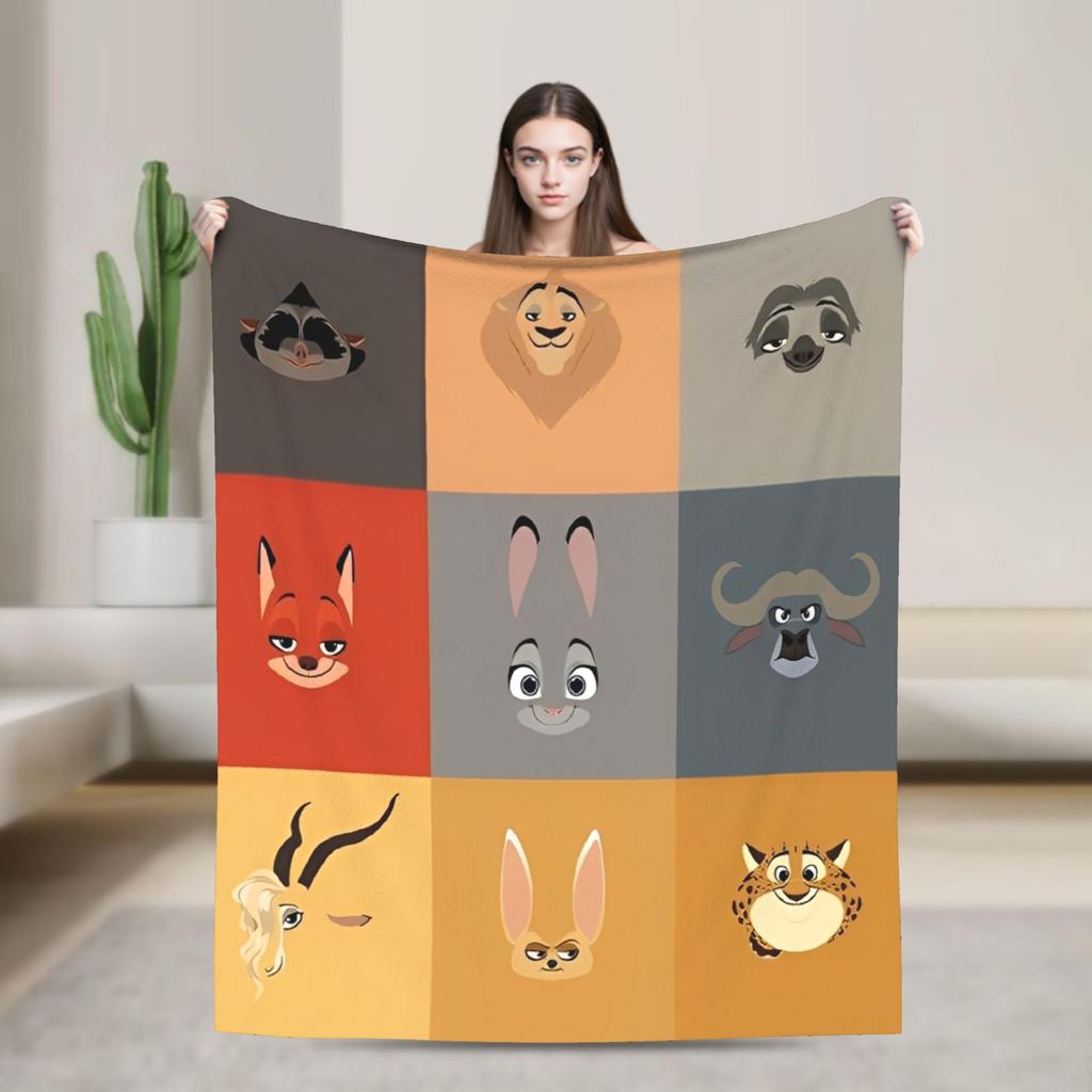 Zootopia Blanket Flannel Funny Warm Throw Blankets for Coverlet Winter