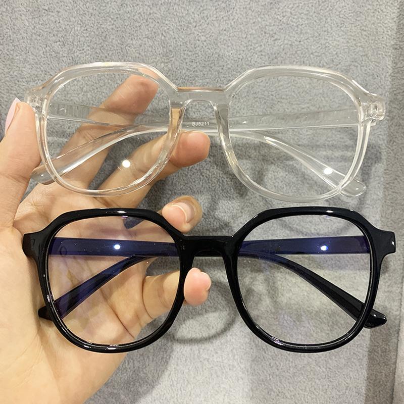 Square-framed Glasses Women Men Minimalist Trend Eyewear Daily Leisure Female Male Clear Anti Radiation Filter Glasses