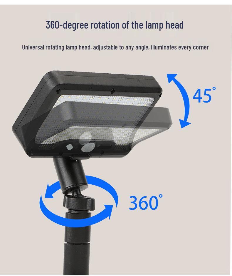 Solar-Powered Dual-User Clip-on Outdoor Wall Lamp with Remote Control