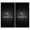 2 stuks Auto Logo Middenstijl Beschermfolie Anti-kras Sticker Decal Voor Porsche Boxster Cayenne Panamera Macan Cayman 911 918 996 917 991