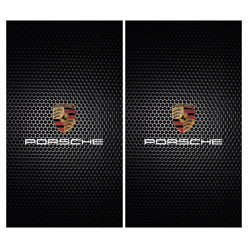 

2 шт. Защитная пленка на центральную стойку с логотипом автомобиля, наклейка от царапин, наклейка для Porsche Cayenne Macan 911 Gt3 918 928 944 968 Boxster Panamera