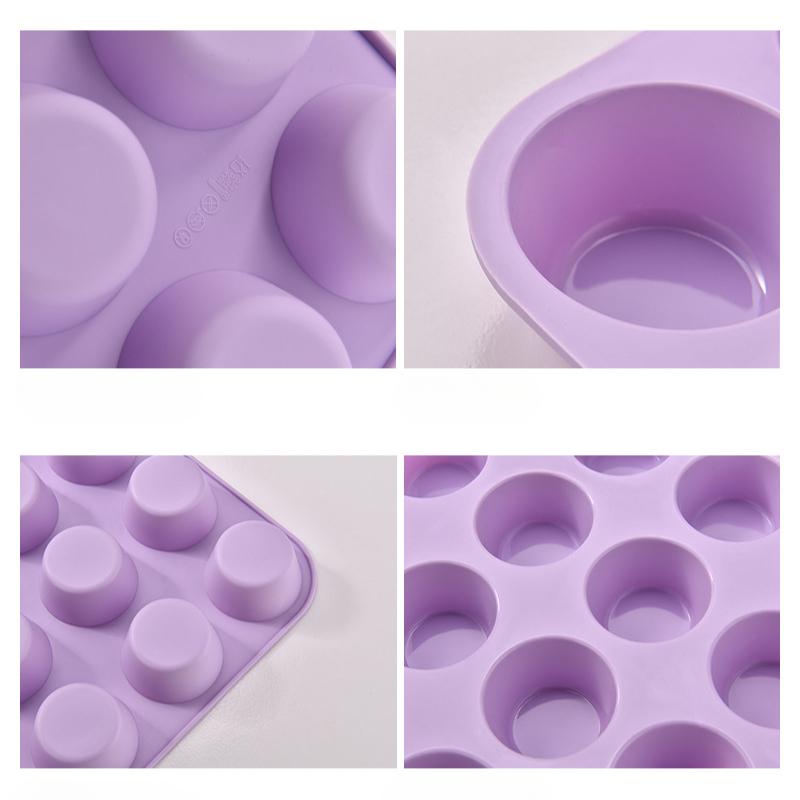12/24 Holes Silicone Baking Mold for Baking 3D Bakeware Chocolate Round Sphere Mold Cupcake Pan Cake DIY Muffin Kitchen Tools