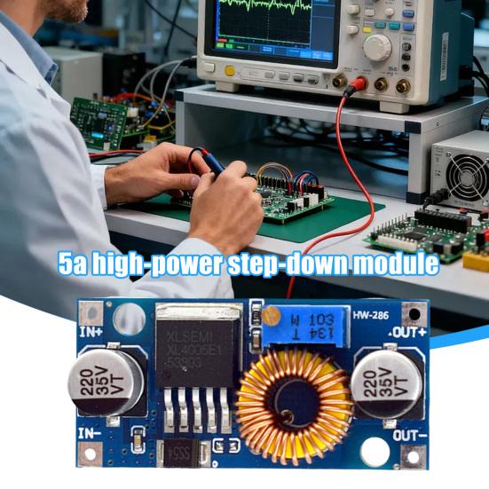 5A Step-Down Buck Converter Module 5-32V Input 0.8-24V Output DC-DC Adjustable Voltage Regulator Electronic Voltage Stabilizer Power Supply Module