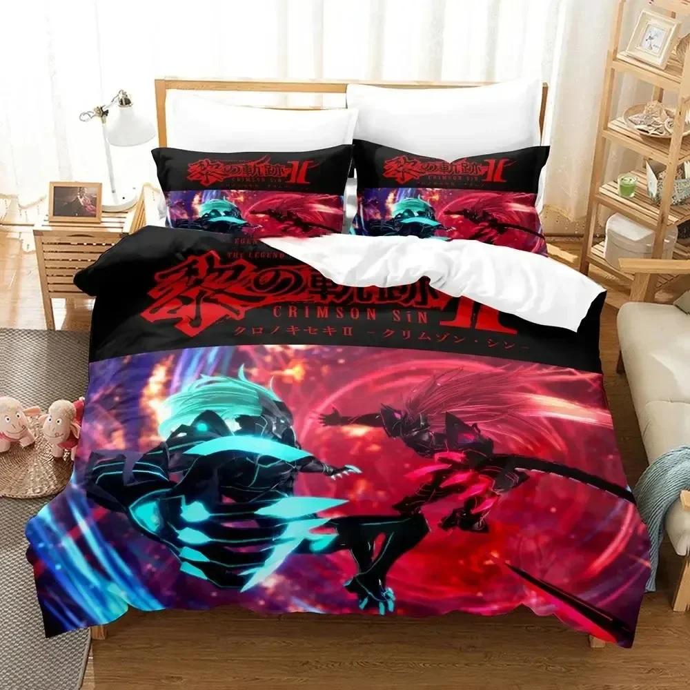 Anime The Legend Of Heroes Bedding Set 3D Printed Suitable for Bedroom Duvet Cover Set With Pillowcases Kids Home Textile