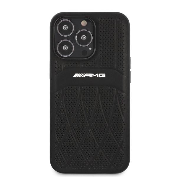 Etui Do iPhone 13 Pro AMG Leather Curved Lines Czarne