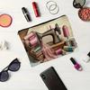 Vintage Bloemenprint Reizen Make-up Organizer Rits Grote Capaciteit Canvas Make-uptas Etui Toiletartikelen Bruidsmeisje