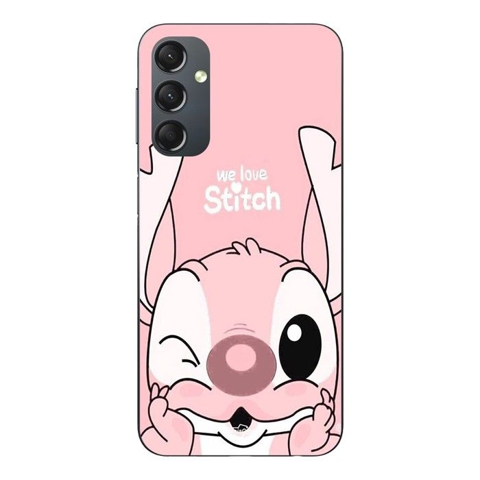 Coque de téléphone - MANIACASE - Samsung Galaxy A04s - Silicone TPU - Stitch Angel mignon - Rose
