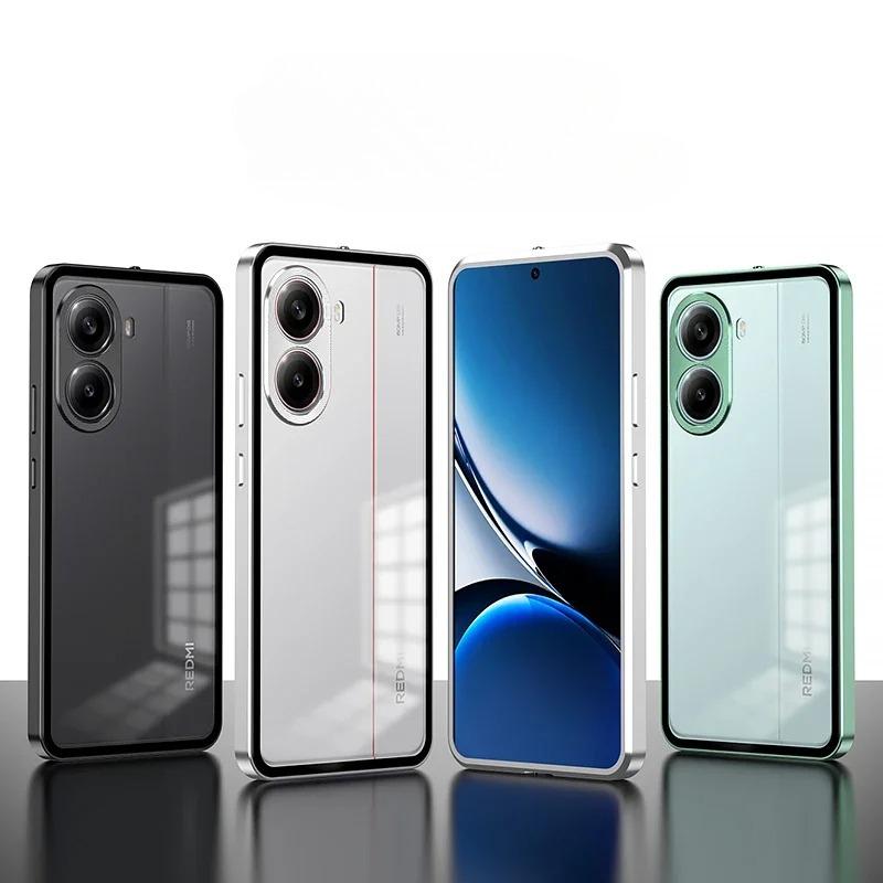 PanXCase Armor Hoesje voor Xiaomi Poco F7 5G - 360° Metalen Ring Standaard, Magnetisch, Militaire Klasse Valbestendige Luchtkussen Case (Red