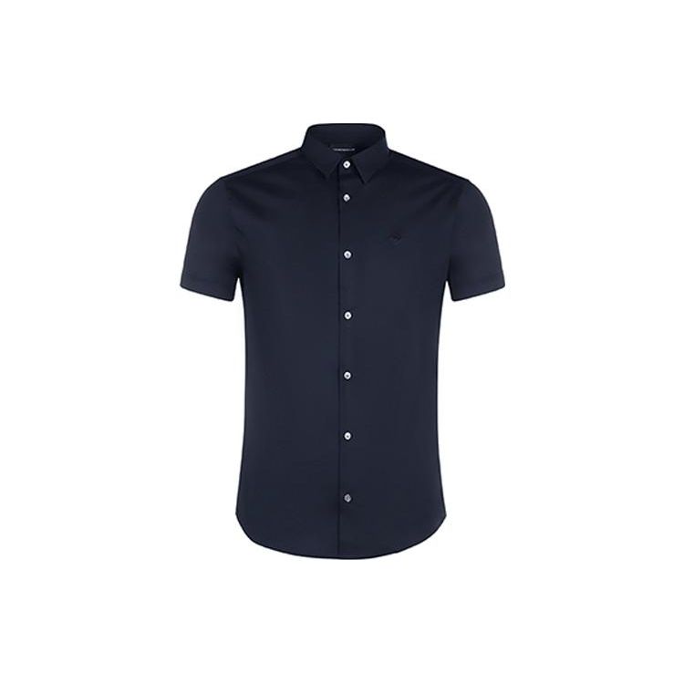 Emporio Armani Polo Slim Fit Eagle Logo Short Sleeve Shirt Men shirts Dark-Blue 8N1C10-1N06Z-0932 S