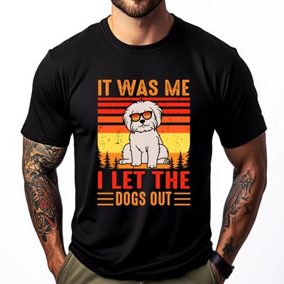It Was Me I Let The Dogs Out Dog Clothing T Shirt Man Mardi Gras Graphic Tees Men Summer New Year Cool