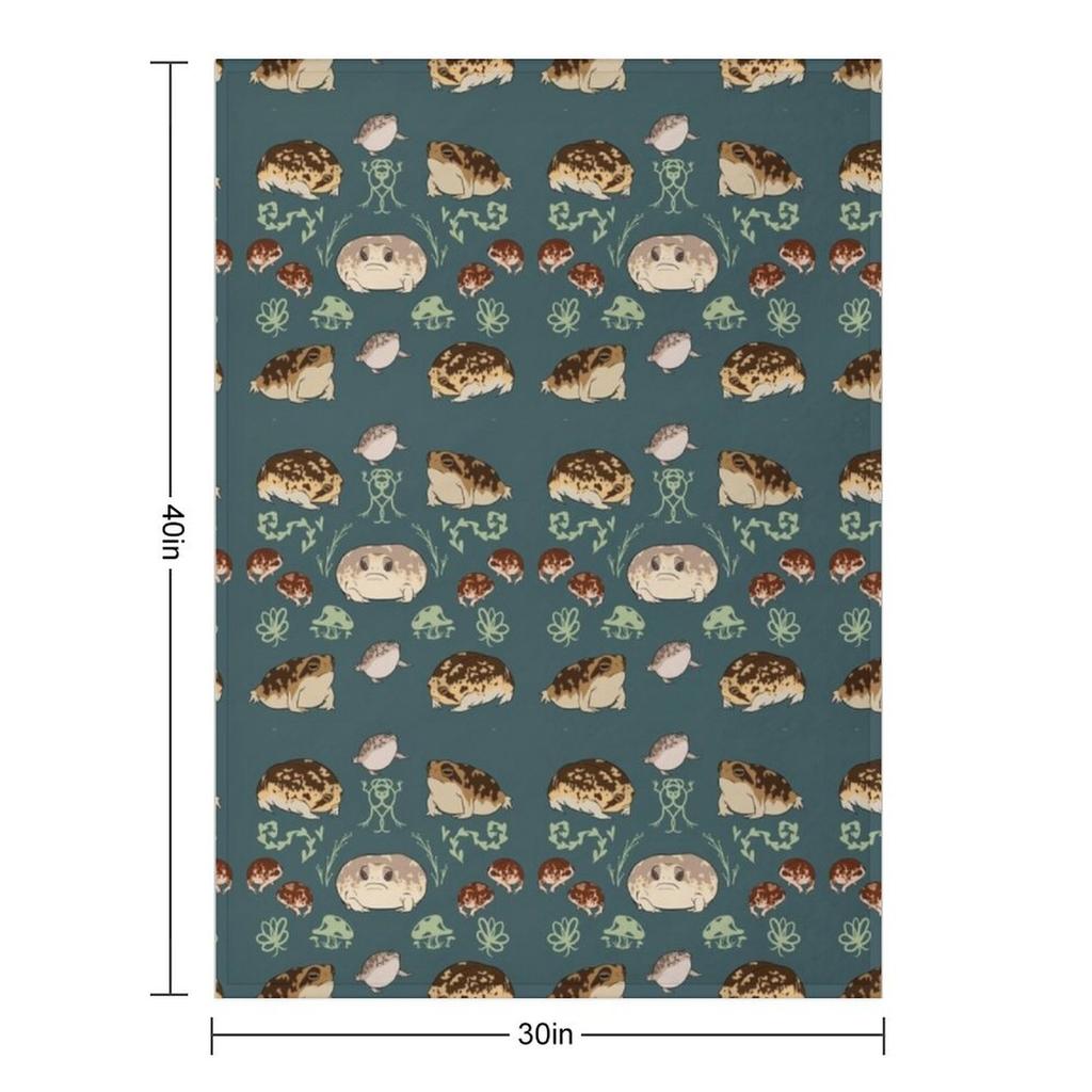 Rain Frog Pattern Throw Blanket Vintage Comforter For Baby Fashion Sofas Blankets