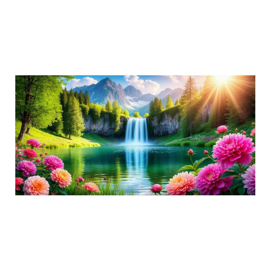 DIY Diamantmosaik Stickerei Natürlicher malerischer See Große Größe Diamantmalerei Neue Kollektion Landschaft Vollbohrer Schmuck Kreuzstich-Sets