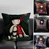 Llustration Cute SSantoro GGorjuss Cushion Cover Pillow Case Antidustmite Invisible Zipper Silky Short Plush Sofa Cushion