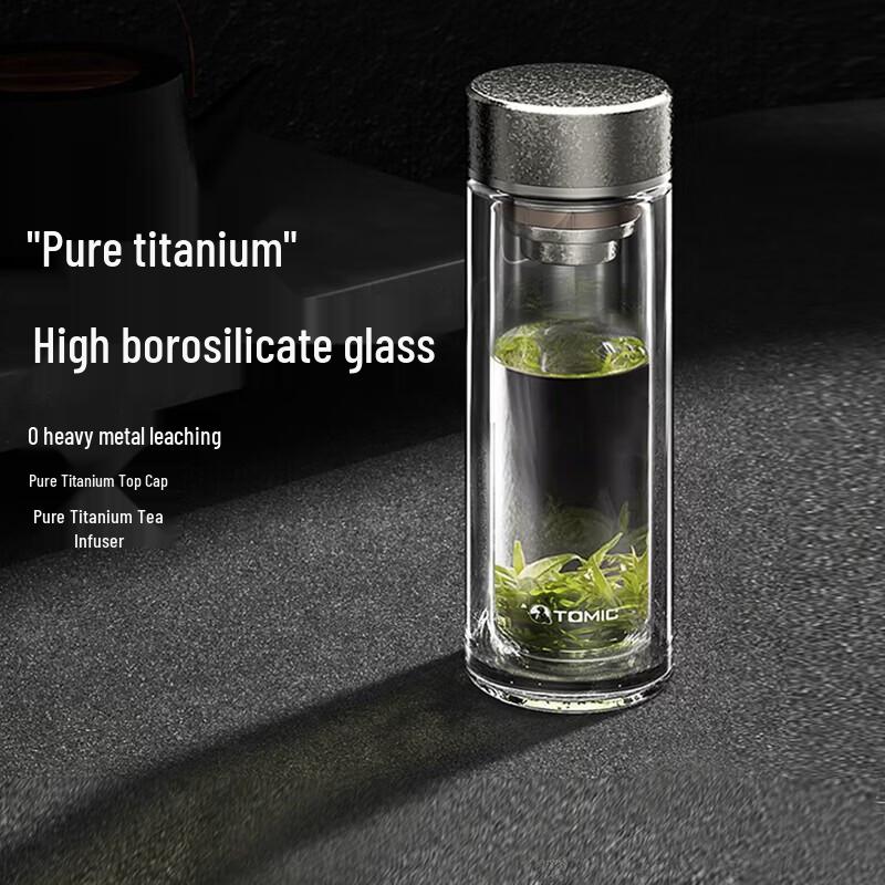 TOMIC Titanium Infuser Borosilicate Glass Cup