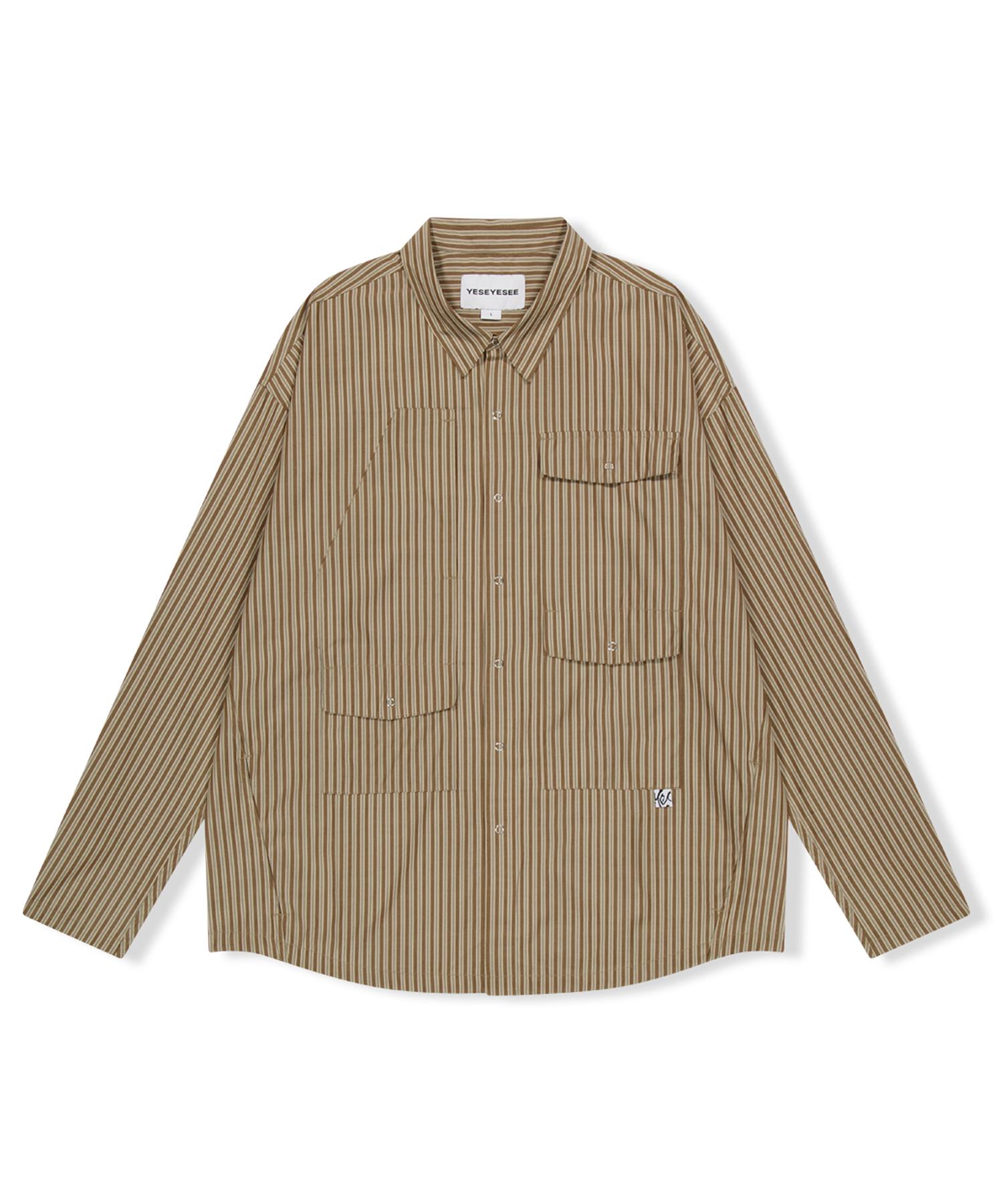 Yes Ic Stripe Explorer Shirt Brown S
