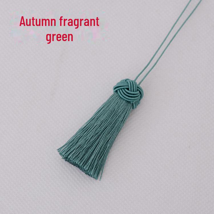 

Багатобарвна китиця ручної роботи Dragon Ice Silk закладка/китиця для капелюха оливковий колір