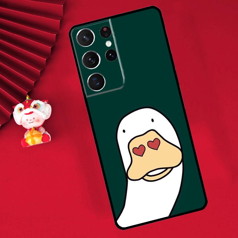 Cartoon Cute Animal Duck Case For Samsung Galaxy S26 S25 S24 Ultra S21 S20 S22 S23 Ultra S10 Plus S25 FE Cover Funda