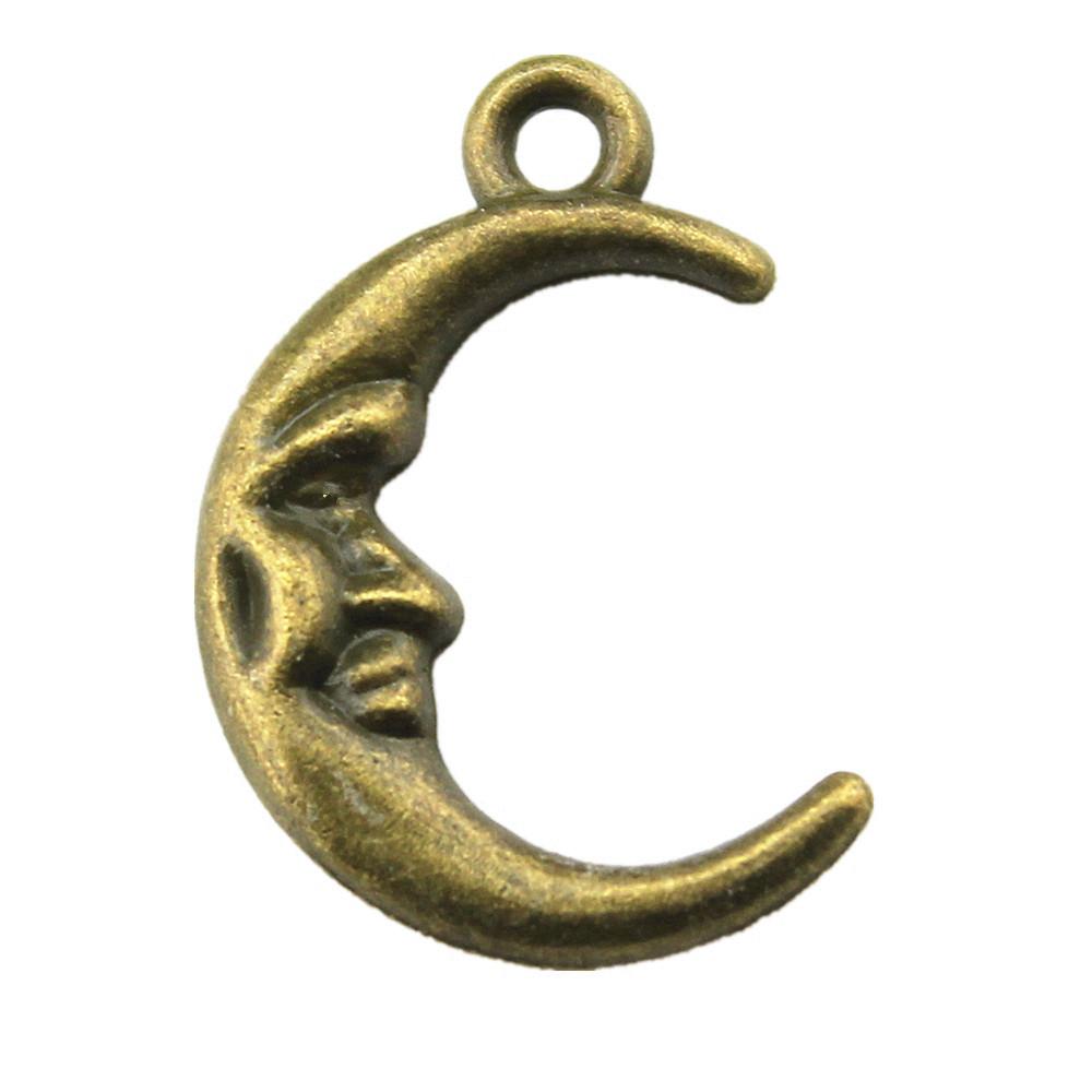 Sun And Moon Face Charms Multi Color Alloy Pendants For Celestial Themed Jewelry