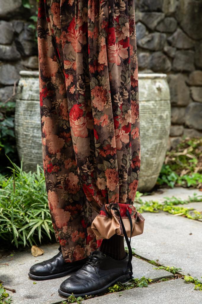 EASE Warp Pants Flower Camel