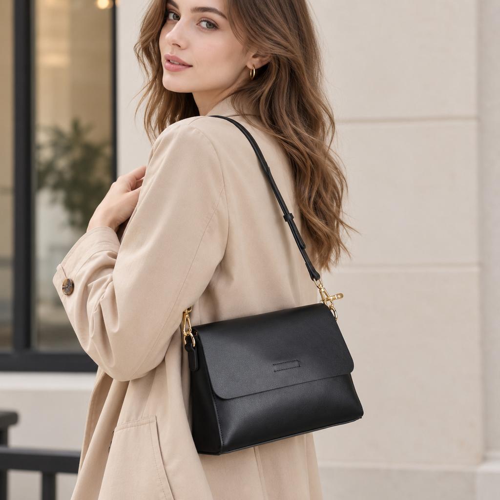 Genuine Leather Crossbody Bag, Shoulder Bag for Women, Casual Cowhide Small Bag