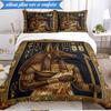 3-teiliges Bettwäsche-Set mit Pharaonen-Motiv, inklusive 1 Bettbezug und 2 Kissenbezügen. Perfekt für Schlafzimmer, Wohnheim, Weihnachtsgeschenk für Fans
