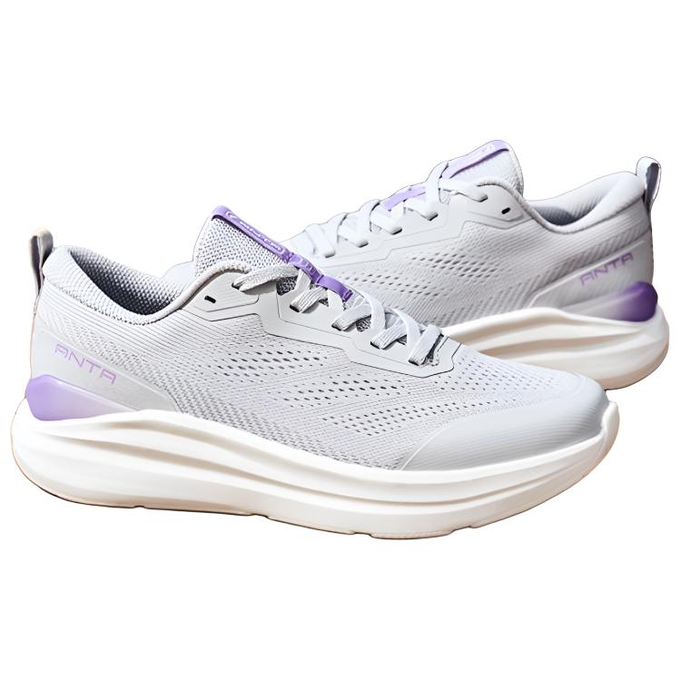 Anta Shen Xing LITE Cushioning, Wear Resistant Low Top Casual Training Running Shoes Women's Microchip Gray 122537713-6