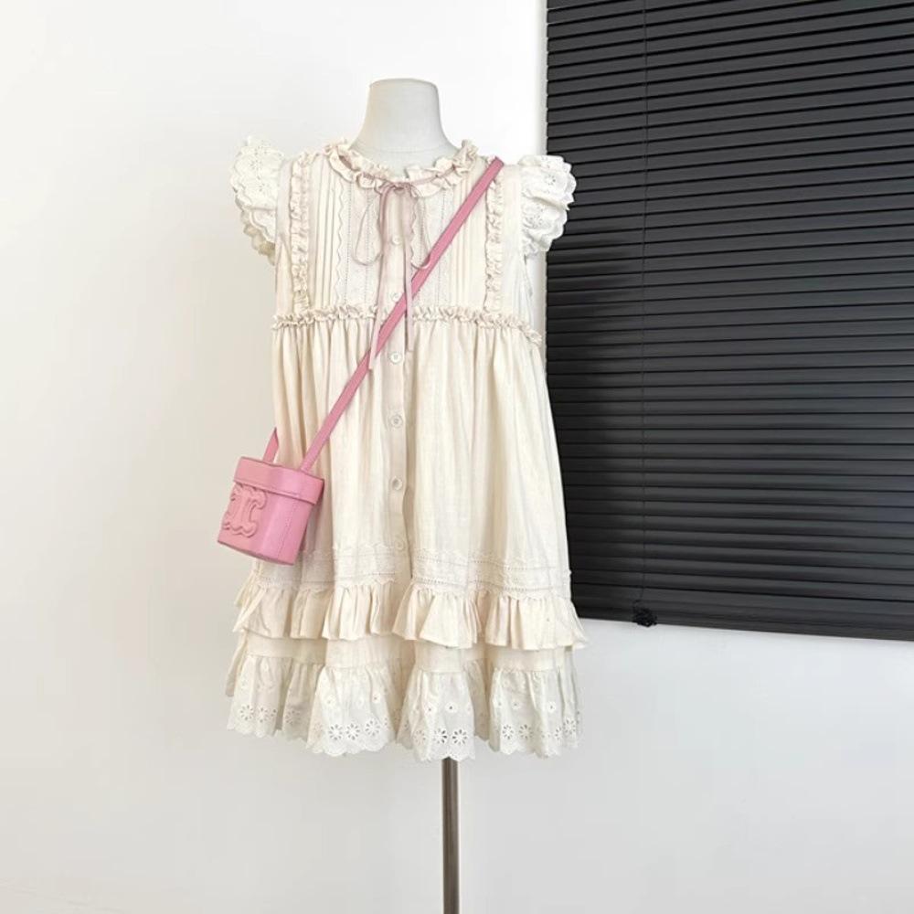 

Pure Love Rhapsody Women s A-Line Cap Sleeve Dress - Summer Casual Ruffle Slim Fit S-(Fits up to 45kg)