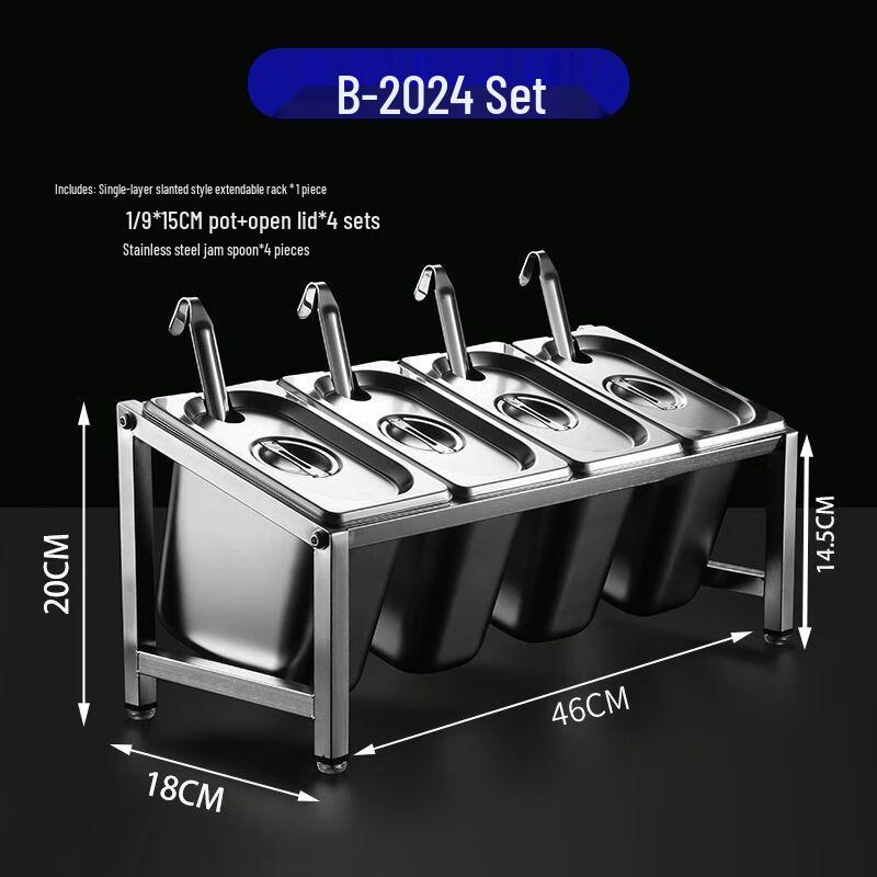 Stainless Steel Countertop Seasoning Box Set