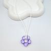 Fashion Glass Flower Pendant Necklace Sweet Cool Clavicle Chain Lace up Choker Summer Jewelry Simple Cord Neck Chain