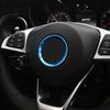 Aluminium Alloy Car Steering Wheel Emblem Circle Decoration Sticker For Mercedes Benz A E Class CLA GLA GLE Interior Accessories